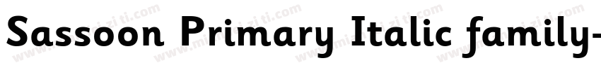 Sassoon Primary Italic family字体转换